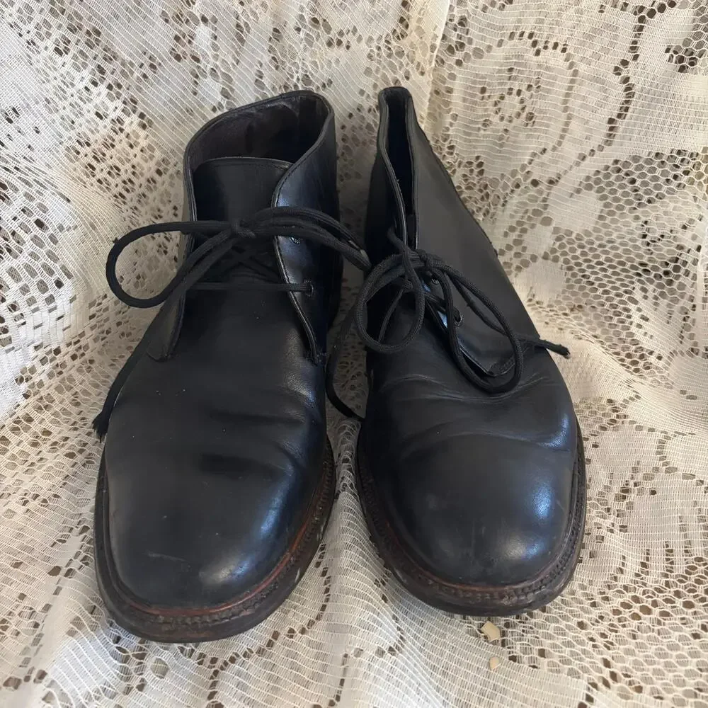 Johnston & Murphy 1850 Men's US 10.5 Black Leather Chukka Boots